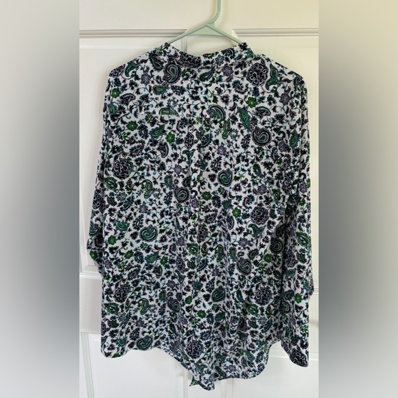 Jones New York Women’s Button Up Blouse Long Sleeve Size L - Picture 3 of 7